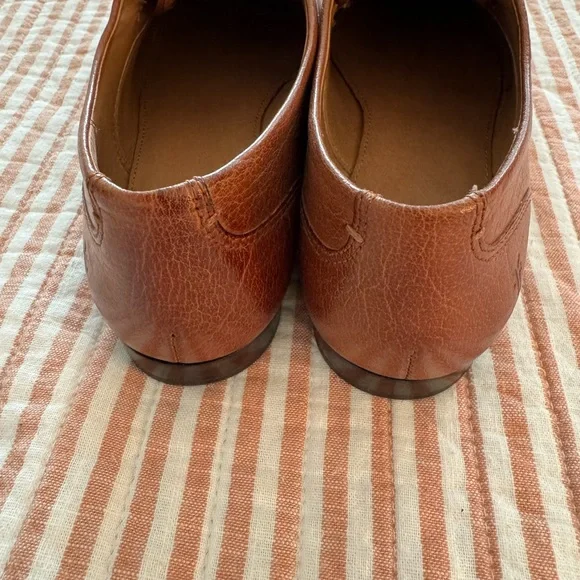 FRYE WOMENS SLIP ON SHOES 8 COMFORT RUBBER SOLE LOAFERS BROWN LEATHER - Picture 3 of 6